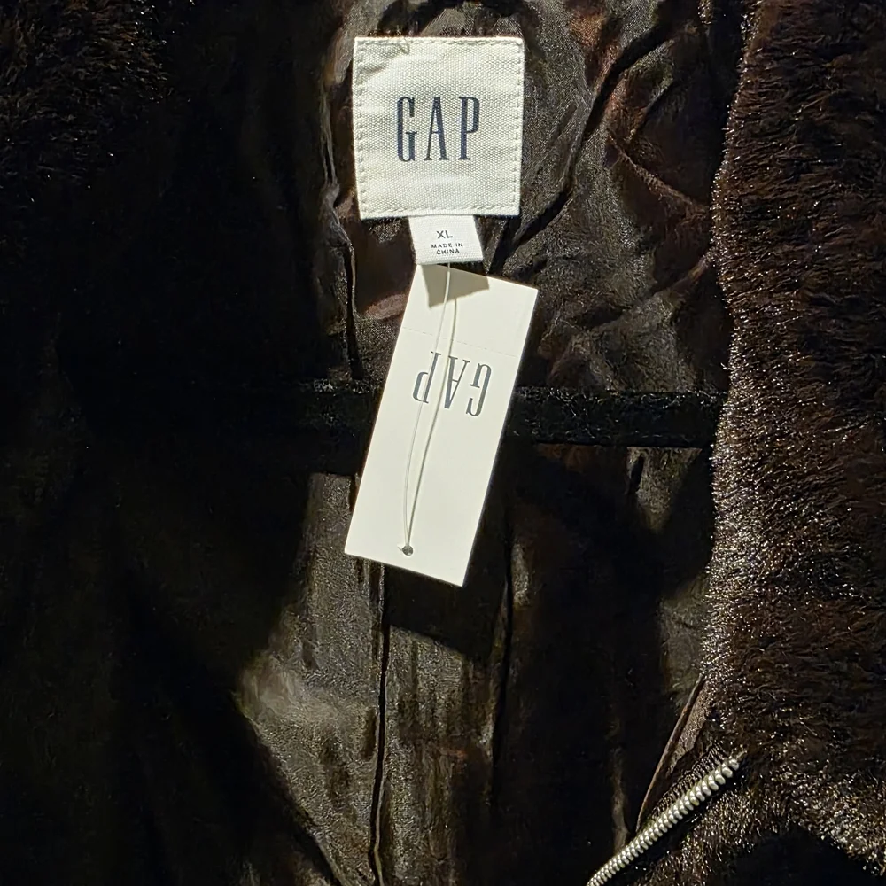 GAP Dark Brown Faux Fur Jacket - Picture 7 of 12